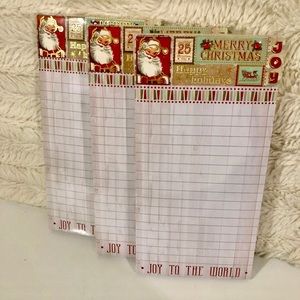 CHRISTMAS NOTEPADS X 3 / PUNCH STUDIO